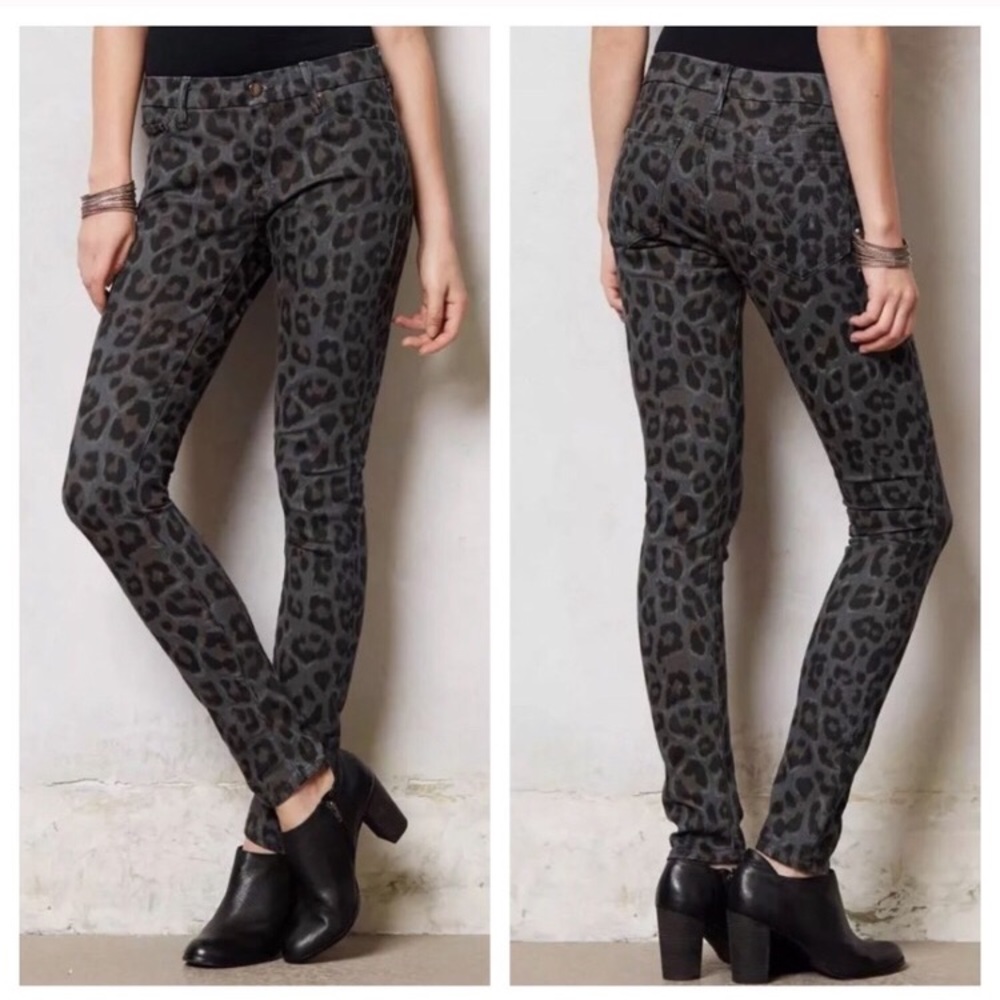 Mother Looker Leopard print jeans